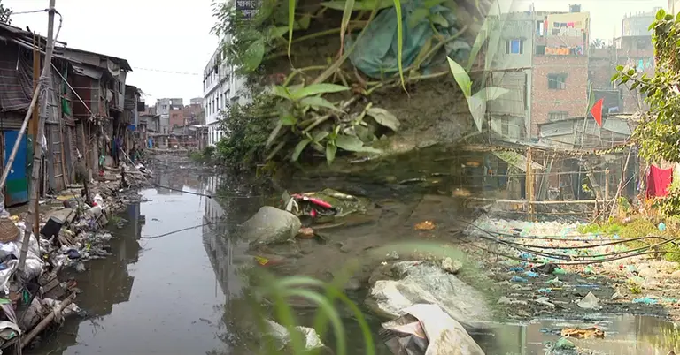 ময়লা আবর্জনা ফেলে নষ্ট করা হয়েছে ঢাকার খাল